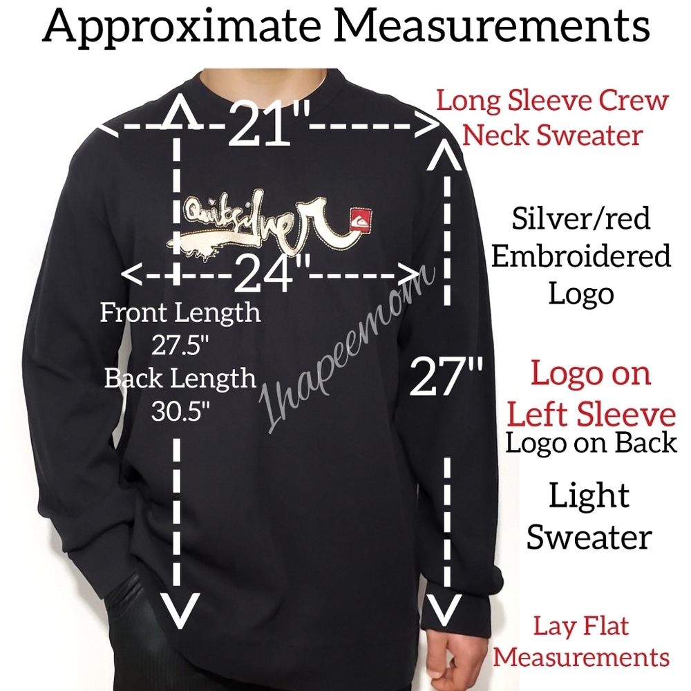 Quicksilver Mens Top Chunky Sweater Embroidered - Picture 5 of 8